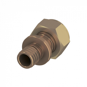 Соединение прямое с накидной гайкой TECEflex 16 x 3/4", бронза