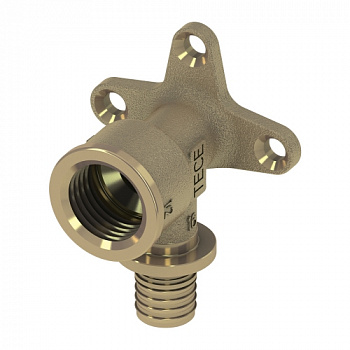 Уголок с настенным креплением TECEflex 16 x Rp 1/2", латунь