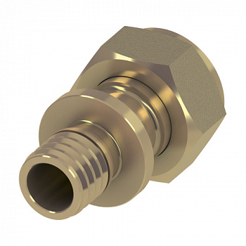 Соединение прямое с накидной гайкой TECEflex 16 x 3/8", латунь