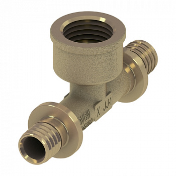 Тройник TECEflex, с внутренней резьбой 40 x Rp 1" x 40, латунь
