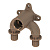 Тройник угловой с настенным креплением TECEflex 16 x Rp 1/2" x 16, закругленный, с низким падением давления, бронза