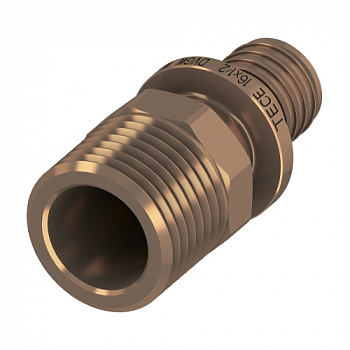 Соединение прямое с ниппелем TECEflex 32 x R 1 1/4", бронза